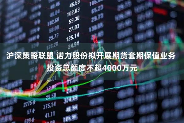 沪深策略联盟 诺力股份拟开展期货套期保值业务 投资总额度不超4000万元