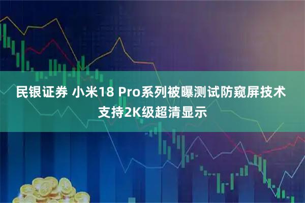 民银证券 小米18 Pro系列被曝测试防窥屏技术 支持2K级超清显示